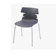 Boss BP-320 Phata Shell Chair with Silver Legs – Wood Cut Style